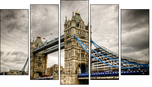 Tower Bridge - Five-piece canvas print, Pentaptych