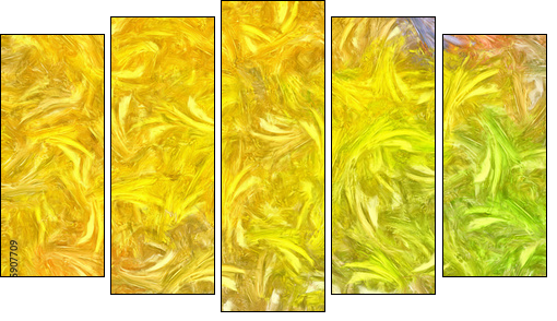 Abstract impressionism painting in Vincent Van Gogh style imitation. Art design background pattern for artistic creative printing production. Wall poster or canvas print template for interior decor. - Five-piece canvas print, Pentaptych