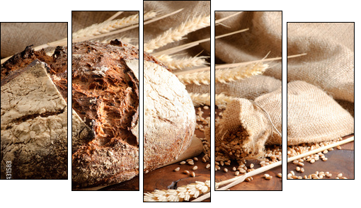 Traditional bread - Five-piece canvas print, Pentaptych