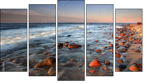 Coast in baltic - Five-piece canvas print, Pentaptych