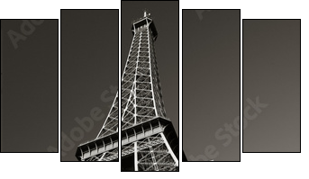 the eiffel tower - Five-piece canvas print, Pentaptych