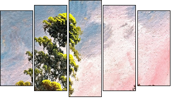 Summer landscape - Five-piece canvas print, Pentaptych
