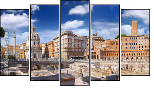 Roman forum in Rome, Italy. - Five-piece canvas print, Pentaptych