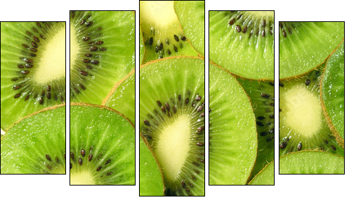 kiwi fruit - Five-piece canvas print, Pentaptych