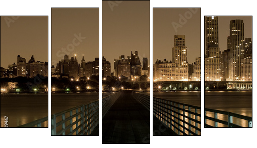 Bridge to Manhattan - Five-piece canvas print, Pentaptych