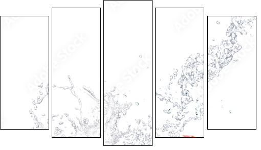 fragole splash - Five-piece canvas print, Pentaptych