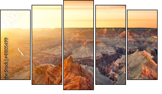 Grand Canyon - Five-piece canvas print, Pentaptych