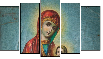 Orthodox Icon of the Mother of God - Five-piece canvas print, Pentaptych