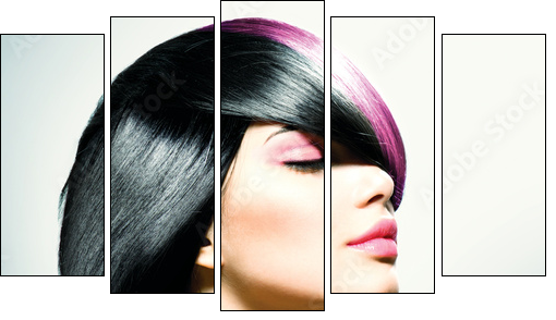 Fashion Hair. Hairstyle - Five-piece canvas print, Pentaptych
