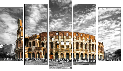 The Majestic Coliseum, Rome, Italy. - Five-piece canvas print, Pentaptych