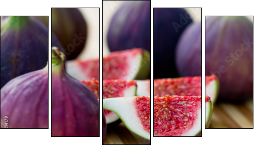 Ripe Fig Fruits - Five-piece canvas print, Pentaptych