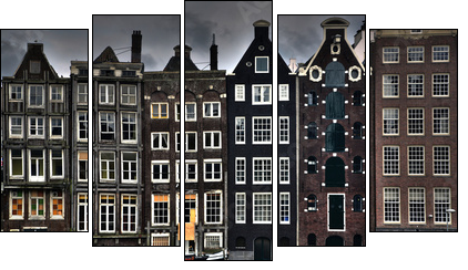 Amsterdam Houses - Five-piece canvas print, Pentaptych
