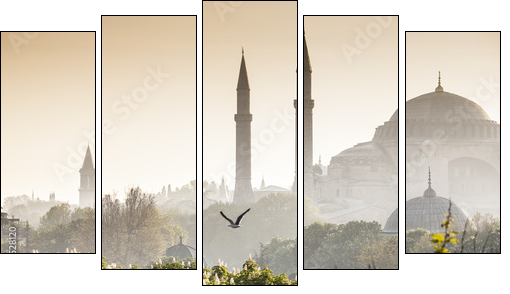 Sultanahmet Camii / Blue Mosque, Istanbul, Turkey - Five-piece canvas print, Pentaptych