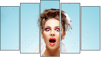 Full of emotions. - Five-piece canvas print, Pentaptych