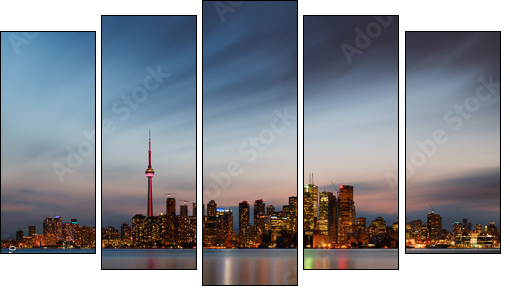 Toronto skyline, Canada - Five-piece canvas print, Pentaptych