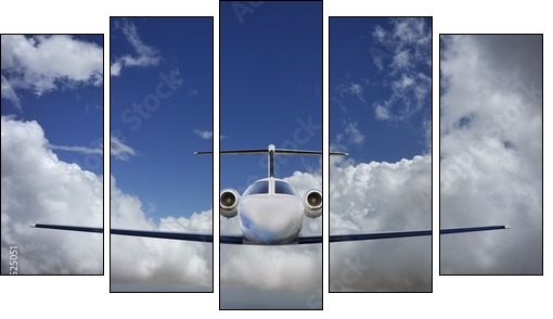 Executive in flight - Five-piece canvas print, Pentaptych