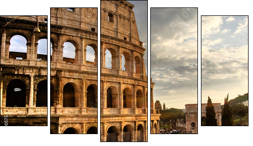 Roma, Colosseo - Five-piece canvas print, Pentaptych