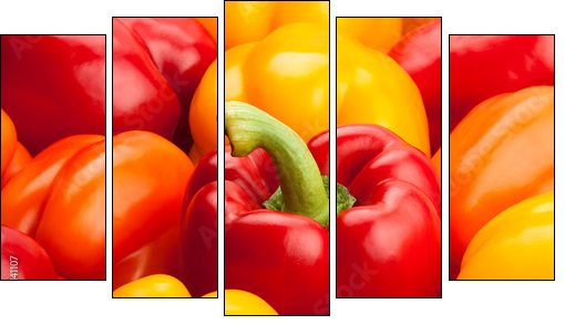 bell peppers - Five-piece canvas print, Pentaptych