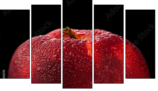 Red apple - Five-piece canvas print, Pentaptych