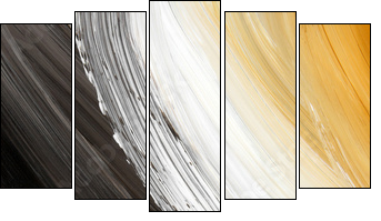 Oil-painted three-color curve. Highly detailed oil painting. - Five-piece canvas print, Pentaptych