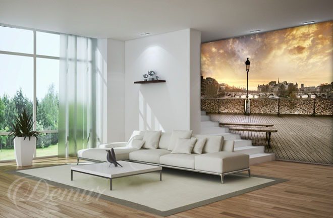 The-sunset-over-the-charles-bridge-living-room-wallpapers-demur