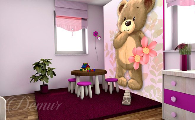 A-teddy-bear-girls-room-wallpapers-demur