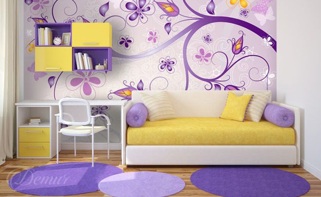 In-a-violet-garden-girls-room-wallpapers-demur
