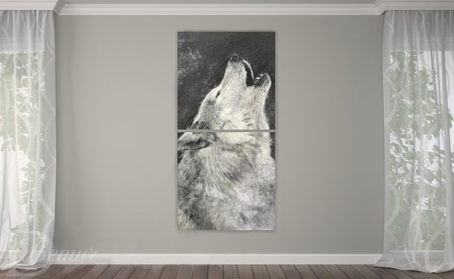 The-howling-wolf-animals-canvas-prints-demur