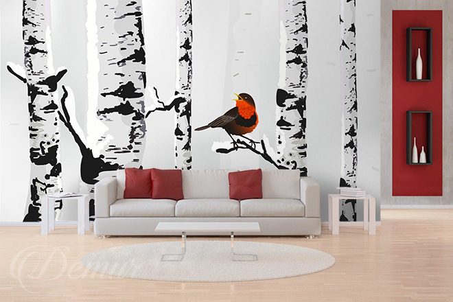 Singing-on-a-birch-tree-scandinavian-style-wallpapers-demur