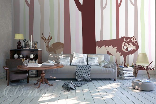 The-animal-monkey-tricks-scandinavian-style-wallpapers-demur