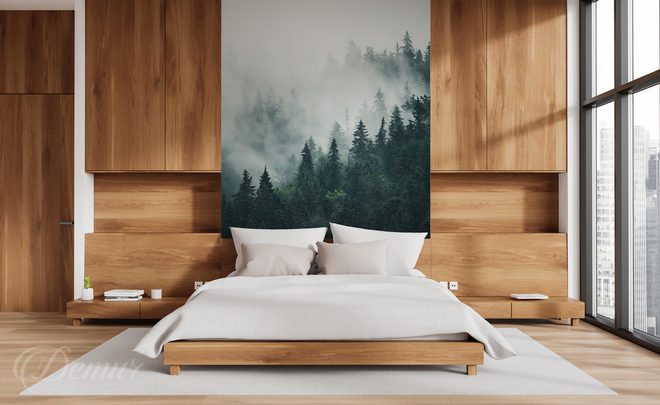 The-charm-of-fog-over-spruces-bedroom-wallpapers-demur