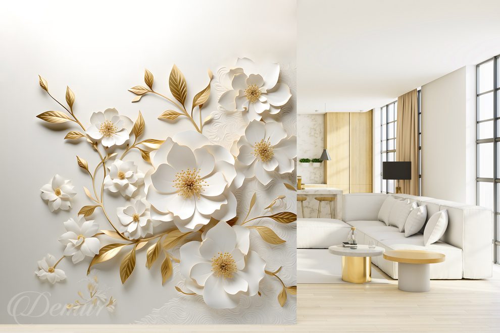 Attractive-flowers-in-3d-living-room-wallpapers-demur