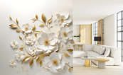 Attractive-flowers-in-3d-living-room-wallpapers-demur